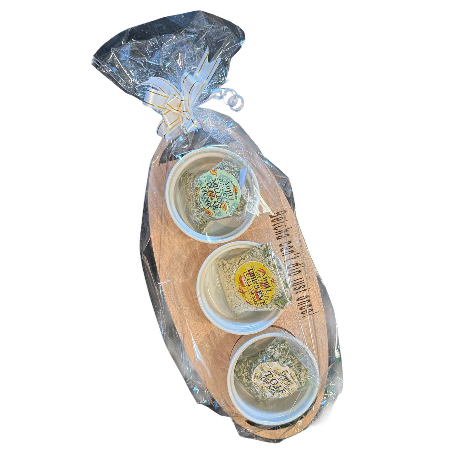 Handcrafted Oval Shaped 3 Pack Dip Board - Option 2